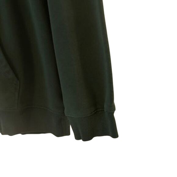 H&M Essentials Hoodie Green Pullover Sweatshirt Kangaroo Pocket Unisex Large - Picture 4 of 7